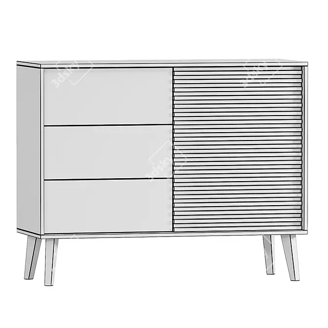 LIMA N101 Modern Drawer Chest 3D model image 3