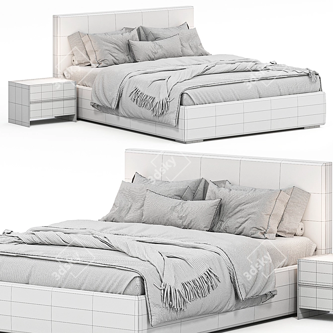 Sleek Camille Bed by Lema 3D model image 5