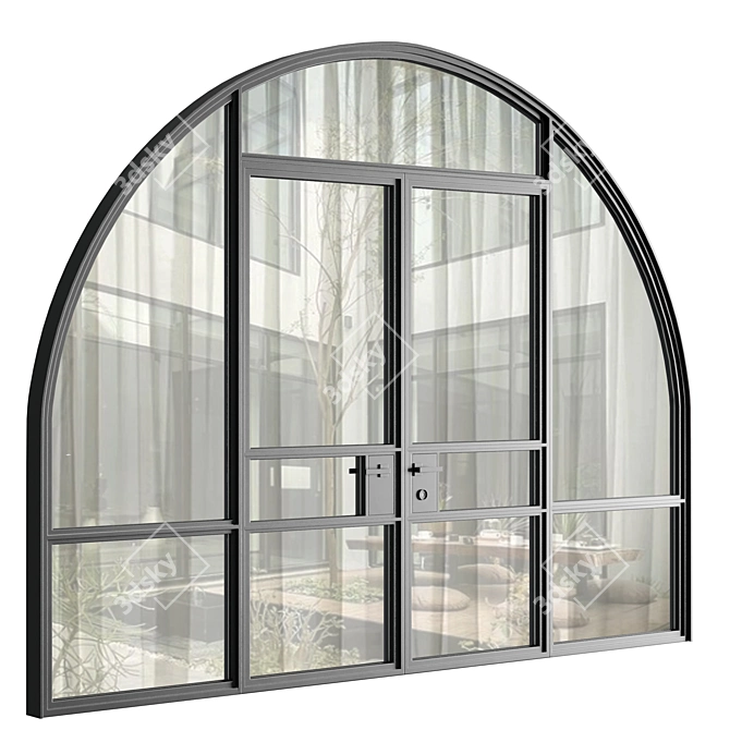 European Window Co Arched Window 3D model image 2