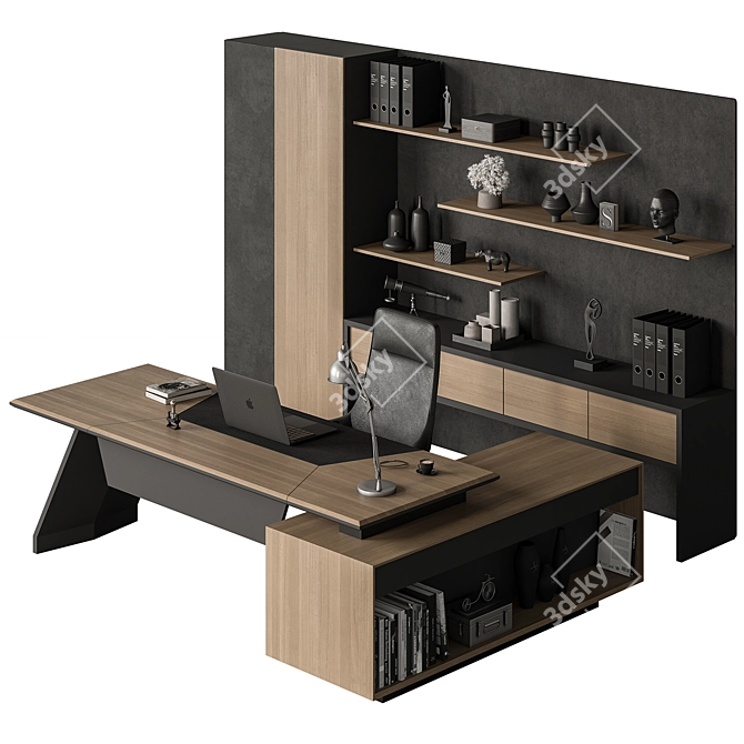 Executive Boss Desk 513 3D model image 1