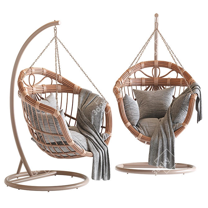 Premium Hanging Swing Chair 2016 3D model image 1