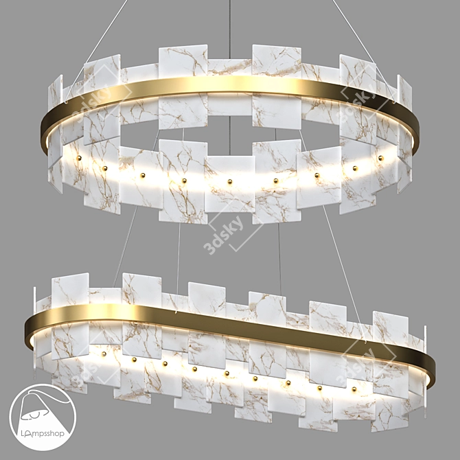 PBR Chandelier L1903 Lighting Fixture 3D model image 1