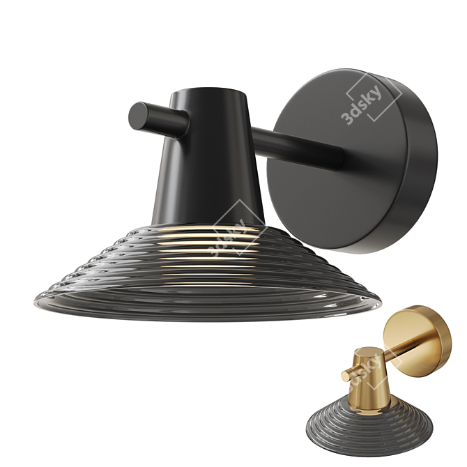 Cicla Wall Brass Cone Sconce 3D model image 1