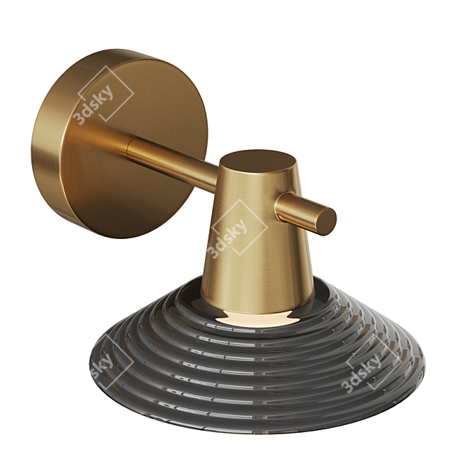 Cicla Wall Brass Cone Sconce 3D model image 2