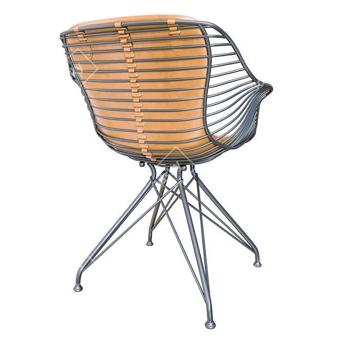 British Design Wire Dining Chair: Stylish & Sturdy 3D model image 3