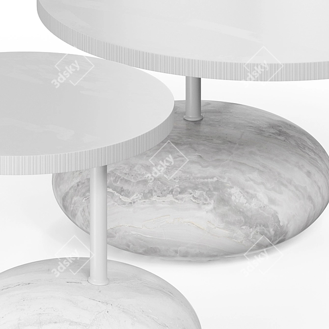 Modern Kreoo Pave Drink Table 3D model image 2