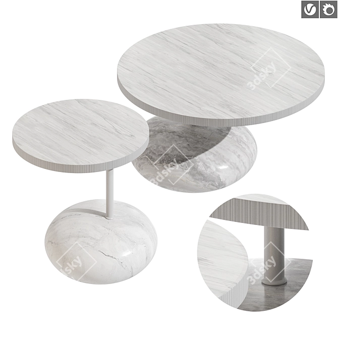 Modern Kreoo Pave Drink Table 3D model image 5