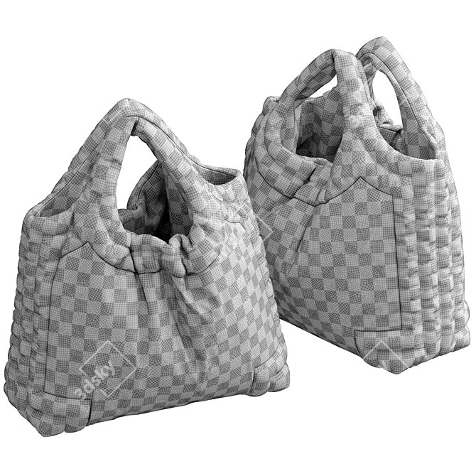  Chic Tote Bags - Set 10 3D model image 6