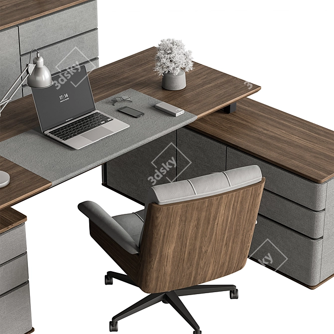 Executive Desk - Modern Office Furniture 3D model image 3