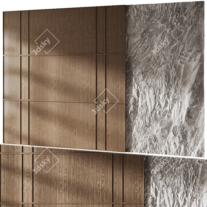 Elegant Decorative Wall Panel - 3D 3D model image 1