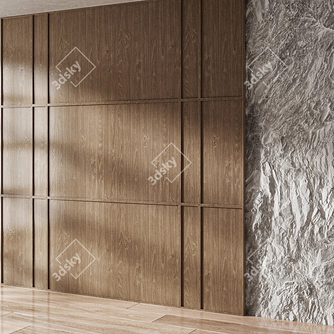 Elegant Decorative Wall Panel - 3D 3D model image 3