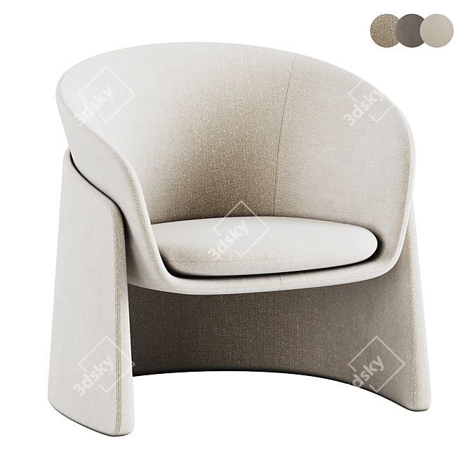 Modern Seba Lounge Davis Furniture 3D model image 2