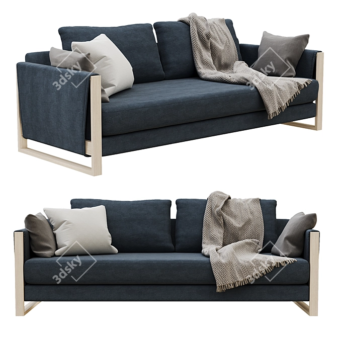 Scandi Chic Sleeper Sofa Bed 3D model image 3