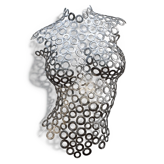 Elegant Female Torso Sculpture 3D model image 2