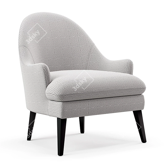 Modern Style Collete Armchair 3D model image 1