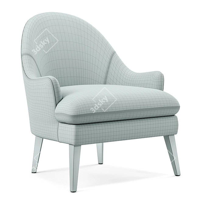 Modern Style Collete Armchair 3D model image 4