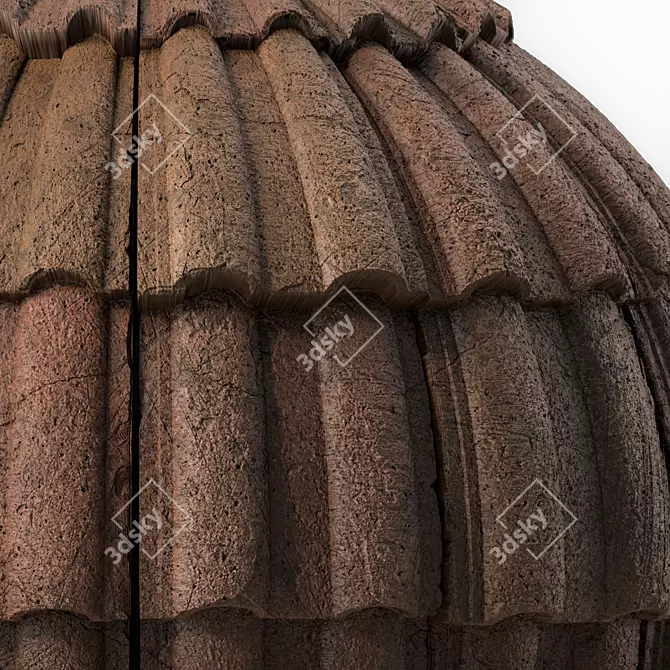 Seamless Concrete Roofing Sbsar Texture 3D model image 6