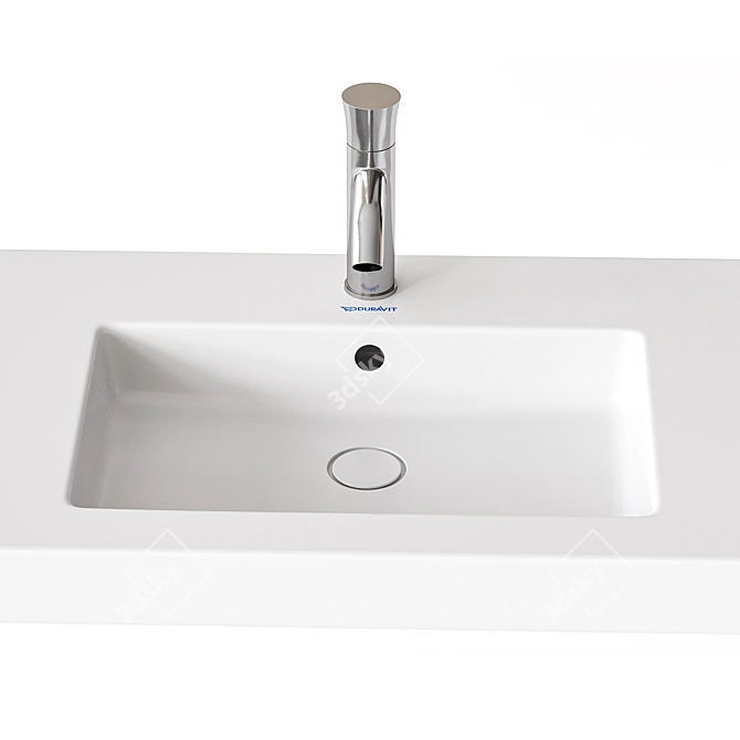 Modern Duravit Washbasin 3D Model 3D model image 6