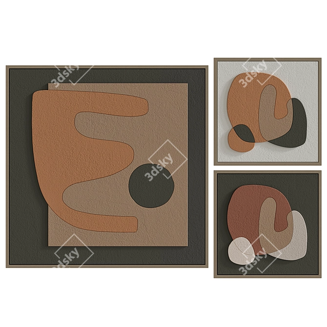 Organic Art Prints Set #80 3D model image 2