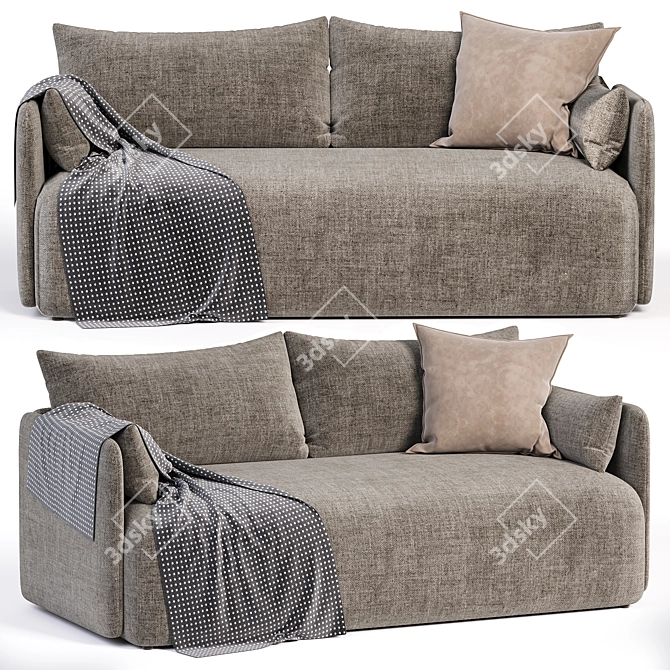 Modern Comfort Offset Sofa 3D model image 3