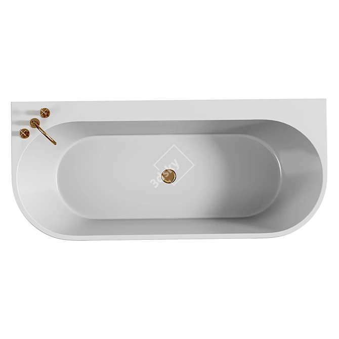 Luxurious Balinese Bathtub 3D model image 2