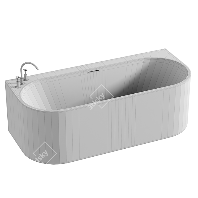 Luxurious Balinese Bathtub 3D model image 4