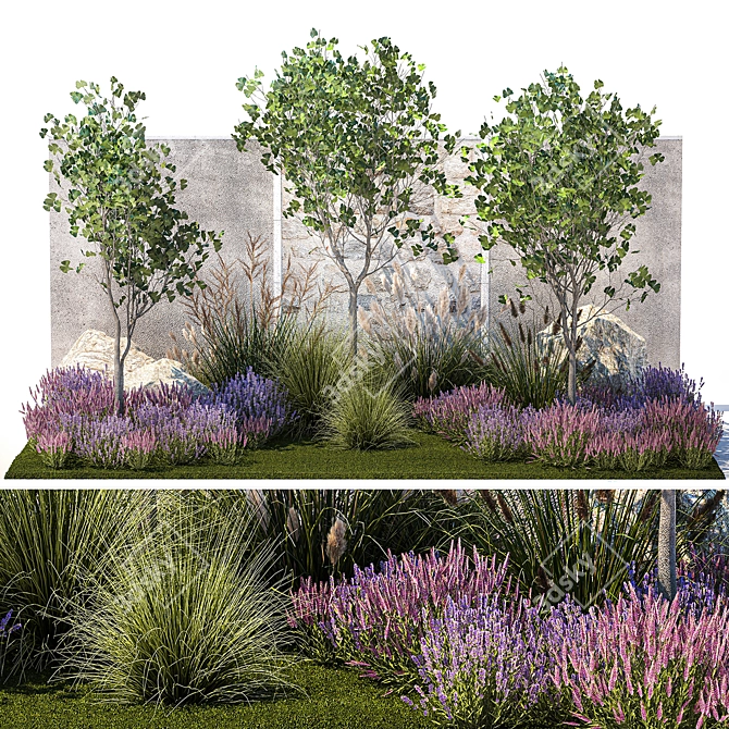 Lavender Mountain Bliss Set 3D model image 1