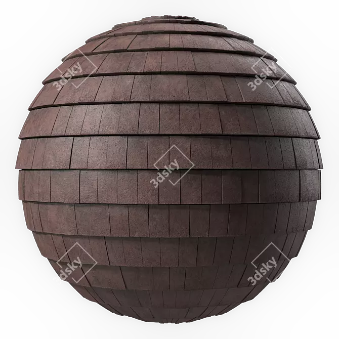 Snow Concrete Roof Tile - 4K Seamless 3D model image 2