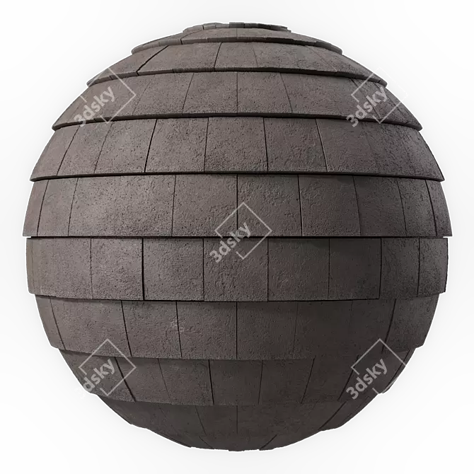 Seamless Concrete Roofing Texture 3D model image 2