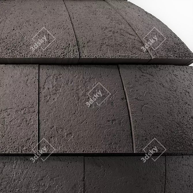 Seamless Concrete Roofing Texture 3D model image 3