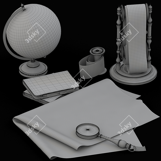 Elegant Home Decor Set 3D model image 6