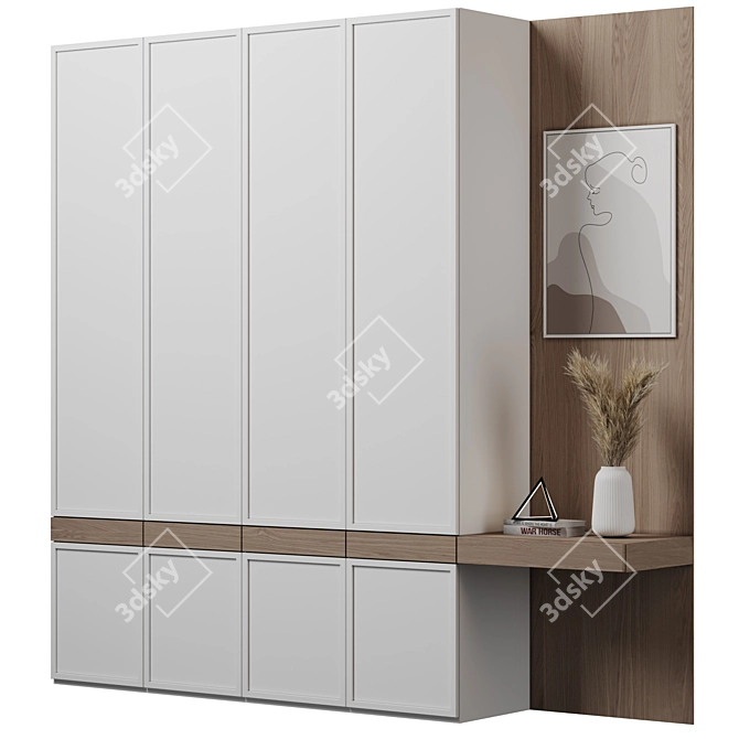  Modular Wardrobe with High-Quality Textures 3D model image 2