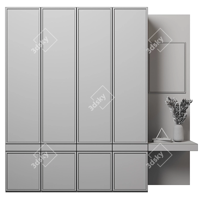  Modular Wardrobe with High-Quality Textures 3D model image 4