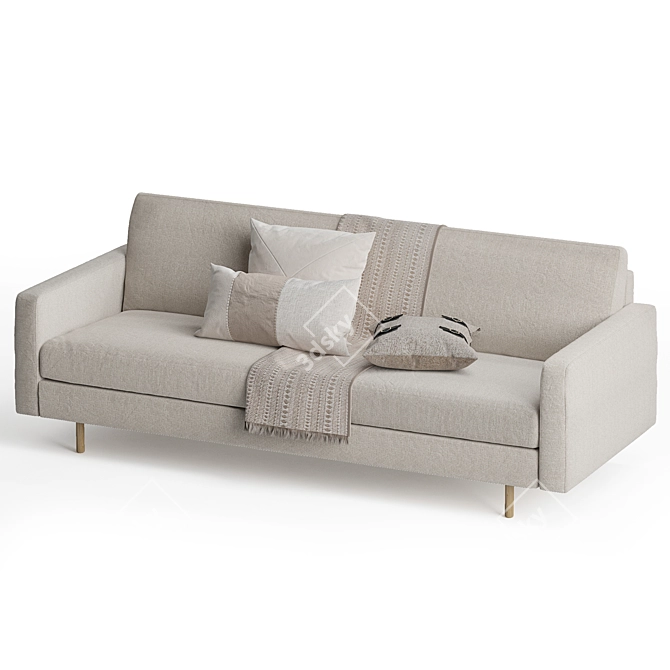 Nordic 3 Seater Sofa Set 3D model image 3