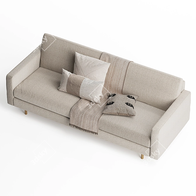 Nordic 3 Seater Sofa Set 3D model image 5