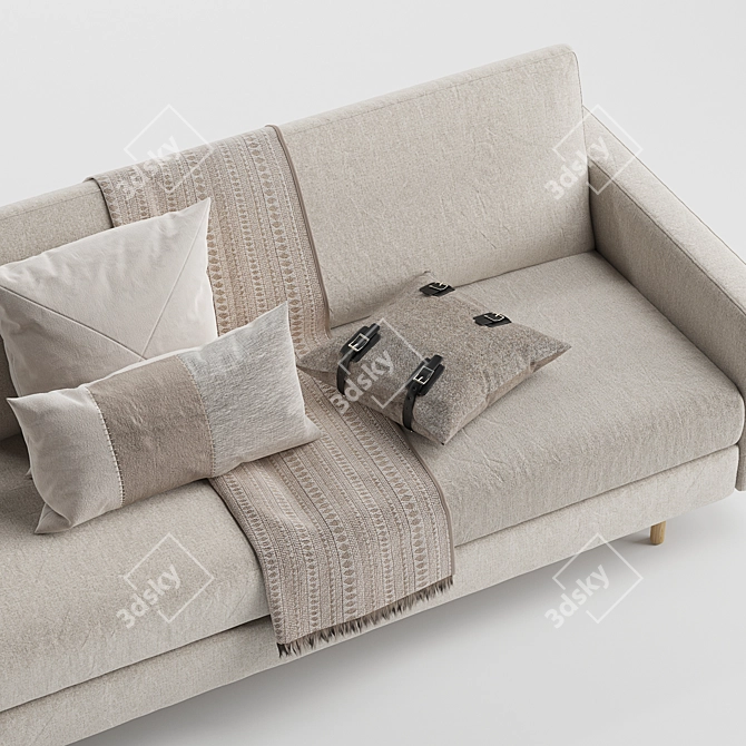 Nordic 3 Seater Sofa Set 3D model image 6