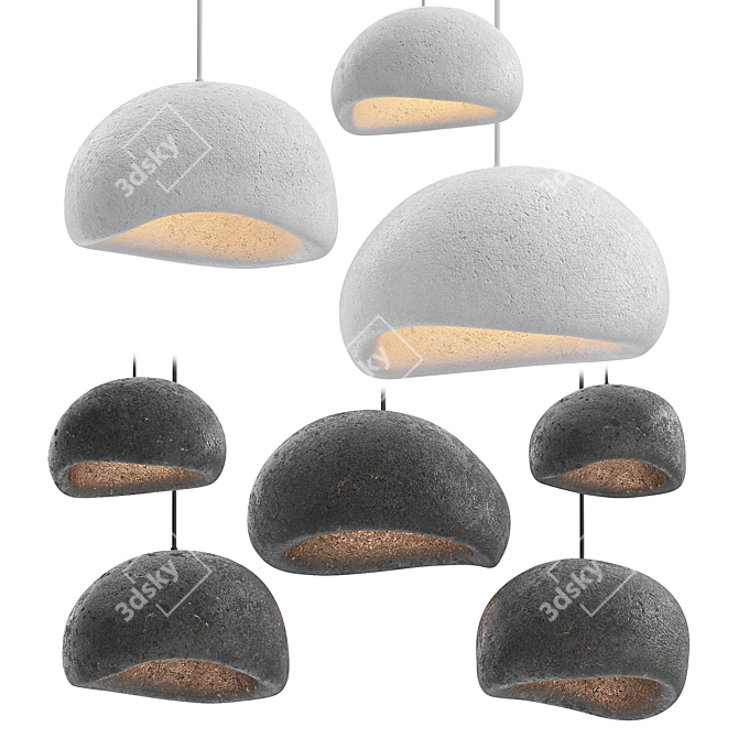 Cotton Bubble Light Pendant Collection 3D model image 3