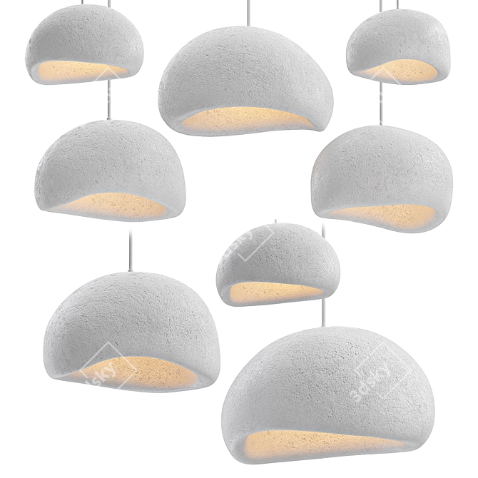 Cotton Bubble Light Pendant Collection 3D model image 4