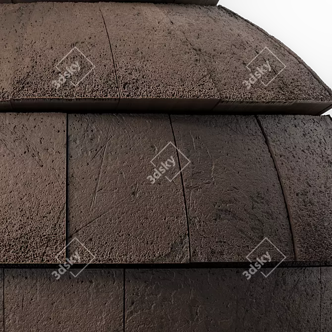  Dirty Concrete Seamless Roofing Materials 3D model image 6