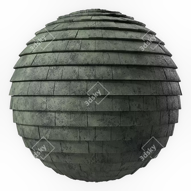 Dirty Concrete Roofing Seamless Texture 3D model image 2