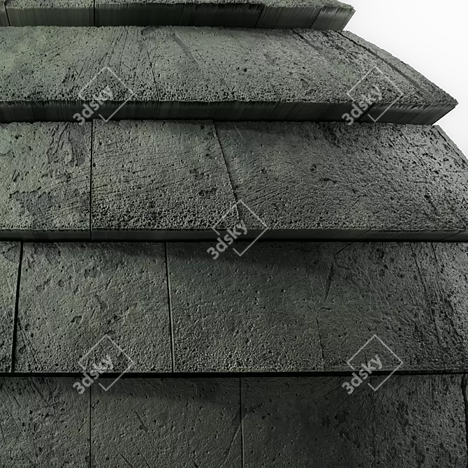 Dirty Concrete Roofing Seamless Texture 3D model image 3