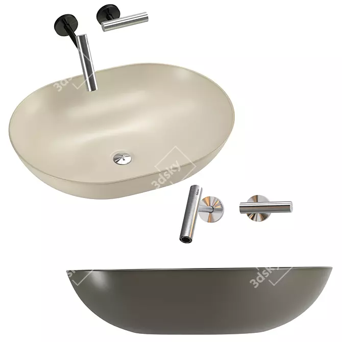 FALPER Contemporary Countertop Basins 3D model image 2