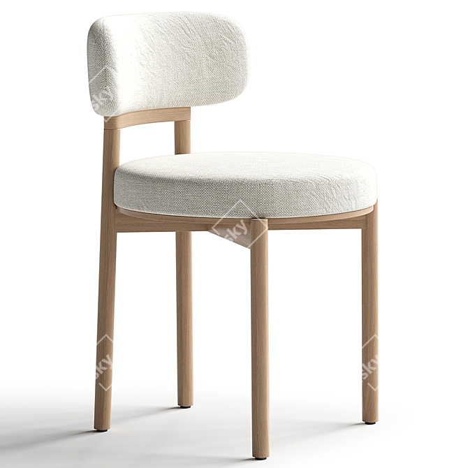 Contemporary Davis Dining Chair in 3D 3D model image 2