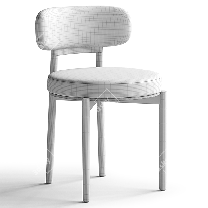 Contemporary Davis Dining Chair in 3D 3D model image 4