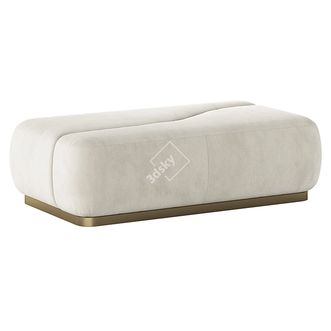 Formitalia Prince Ottoman in Velvet 3D model image 3