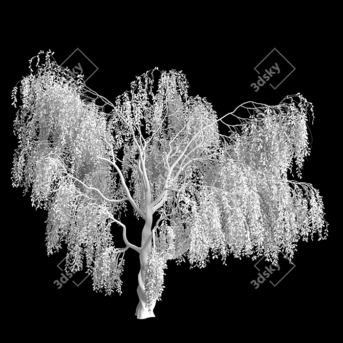 Enchanted Weeping Tree 3D Model 3D model image 7