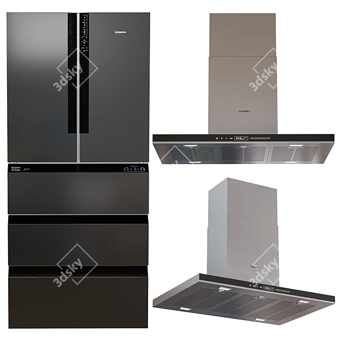 Siemens Modern Appliance Set - 5-Piece 3D model image 3