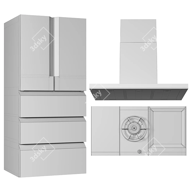 Siemens Modern Appliance Set - 5-Piece 3D model image 6