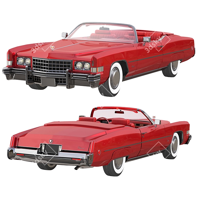 Vintage 1973 Cadillac Eldorado 3D model image 1