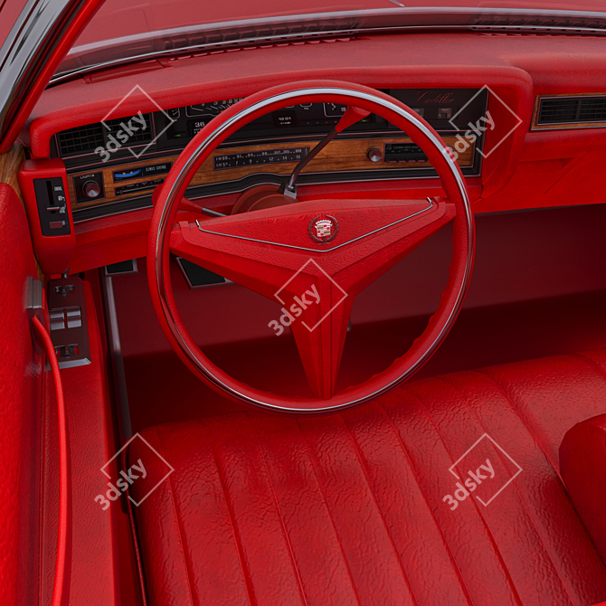 Vintage 1973 Cadillac Eldorado 3D model image 3